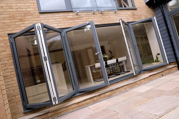 Dual colour uPVC bifold door