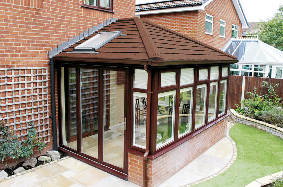 Rosewood conservatory with a tiled roof
