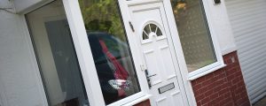 White uPVC entrance door