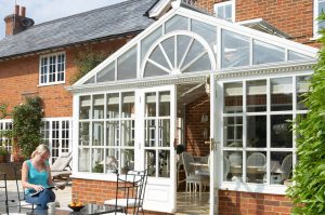 White uPVC gable conservatory