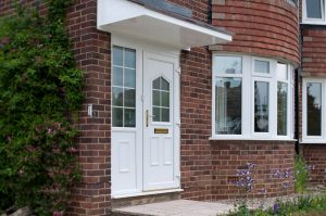 White uPVC entrance door