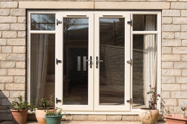 Cream uPVC french door