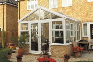 White uPVC gable conservatory