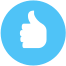blue thumbs up