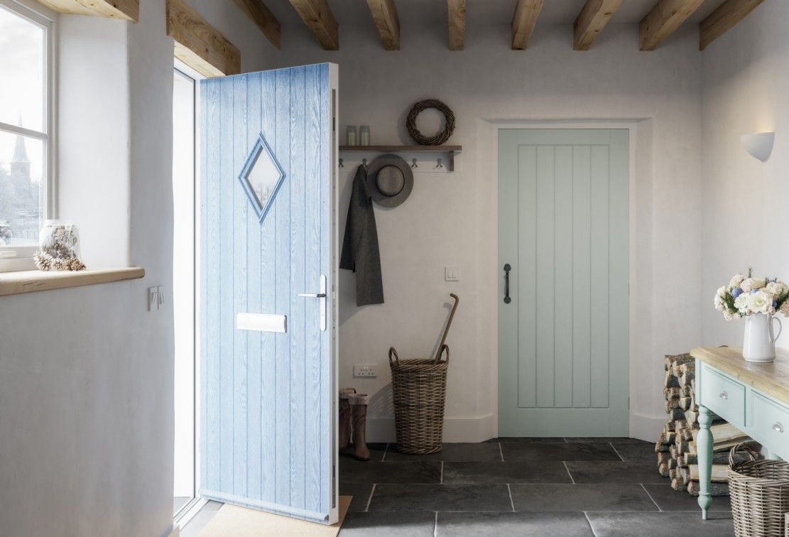 Rustic Entryway with Composite Door