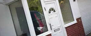 White uPVC entrance door